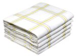 Mustard-White checks kitchen towel