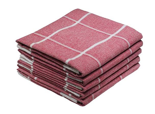 Red-white checks kitchen towel