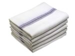 Bunty's Kitchen Towel - Design 2005 - 045x070cms - (05 Pc Pack) - Plain White Stripe