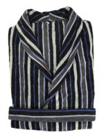 Bathrobe - Velour - Shawl Collar - Stripes Poseidon - Image 3