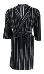 Bathrobe - Velour - Shawl Collar - Stripes Poseidon - Image 2