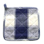 Pot Holder D042-Blue White -Big Checks 18x19cms-0.032grams