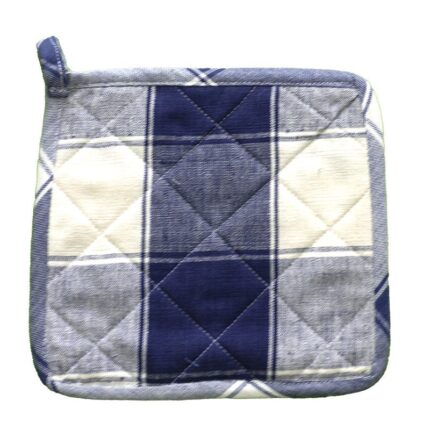 Pot Holder D042-Blue White -Big Checks 18x19cms-0.032grams
