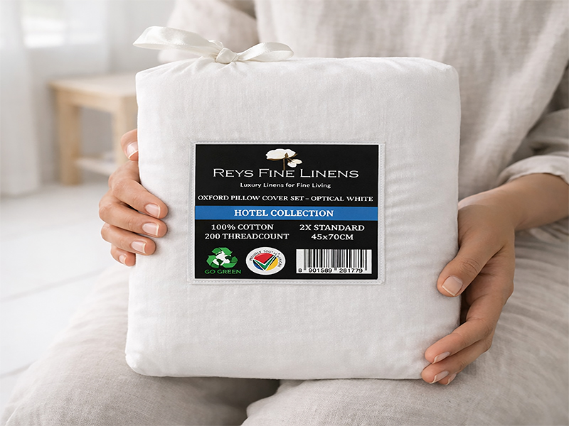 Rey's Fine Linen - Hotel Collection - Oxford Pillow Cover Set - Image 10