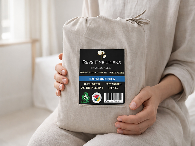 Rey's Fine Linen - Hotel Collection - Oxford Pillow Cover Set - Image 12