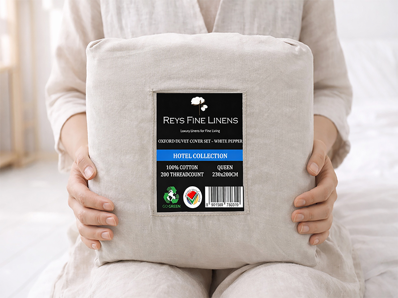 Rey's Fine Linen - Hotel Collection - Oxford Duvet Cover Set - Image 11