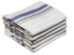 Red, blue & white striped kitchen towel