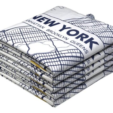 Bunty's Kitchen Towel - Design 2263 - 053x073cms - (05 Pc Pack) - New York Map