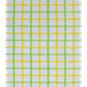 Bunty's Kitchen Towel Design 2003 040x070cms Big Checks Orange Blue 0.400GMS