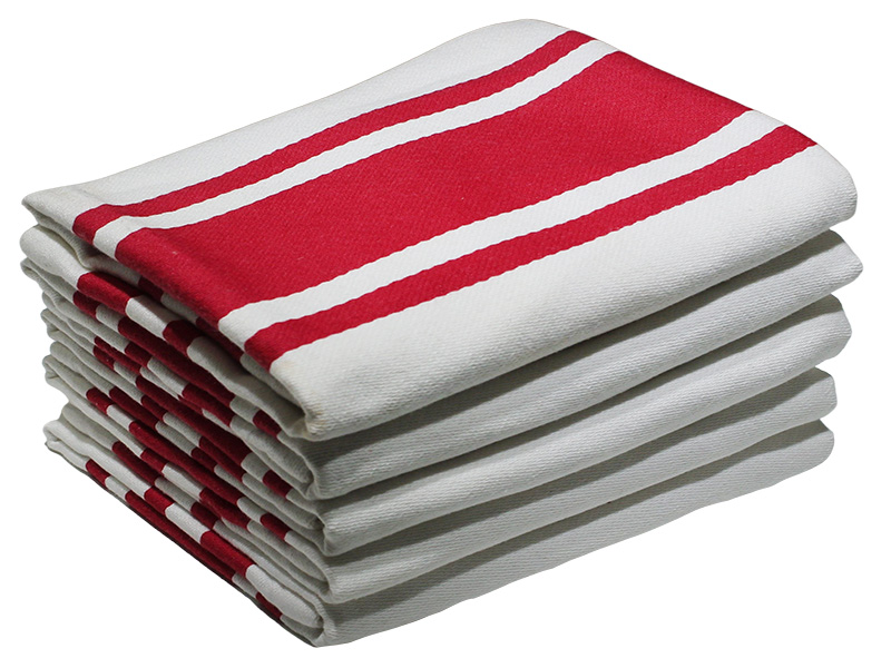 Bunty S Kitchen Towel Design 2024 050x080cms 05 Pc Pack   KT Design 2024A 47x73cms Stripes Red White 0.602 4 