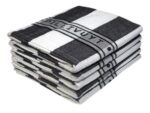 Bunty's Kitchen Towel - Design 2333 - 062x091cms - (05 Pc Pack) - Stripes - Black