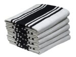 Black White Striped Kitchen Towel