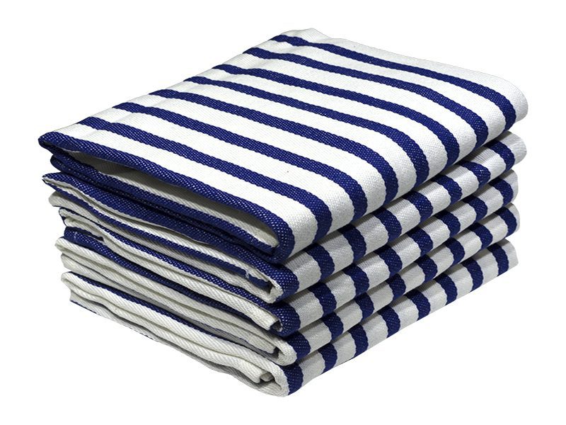 KT-Design 2055(C)-47x73cms-Stripes-Navy-White 0.405GMS (4) Bunty's Kitchen Towel - Design 2055 - 050x075cms - (05 Pc Pack) - Stripes - Image 1