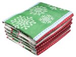 Bunty's Kitchen Towel - Design 2529 - 046x070cms - (05 Pc Pack) - Snowflakes - Image 3