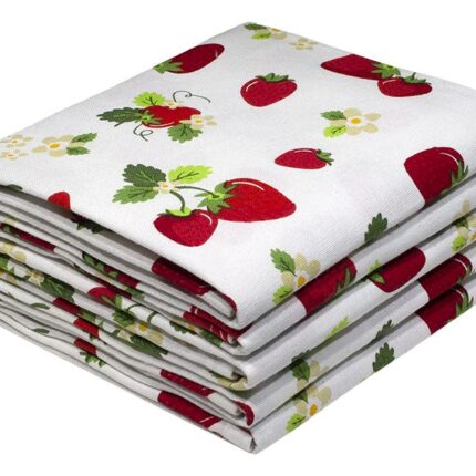 Bunty's Kitchen Towel - Design 2545  - 047x720cms - (05 Pc Pack) - Strewberries