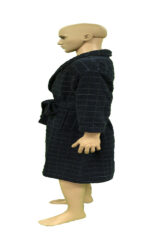 Bathrobe - Terry - Shawl Collar - Checkered Estate Blue - Image 8
