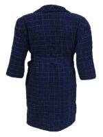 Bathrobe - Terry - Shawl Collar - Checkered Estate Blue - Image 6