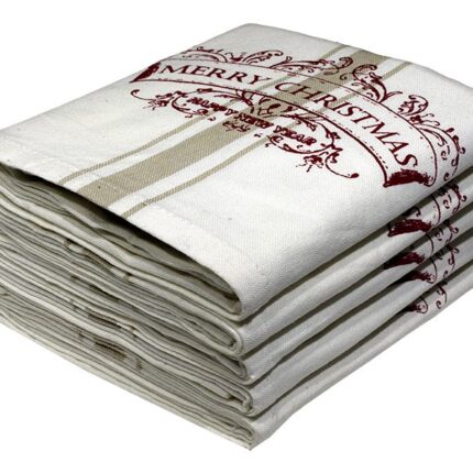 Bunty's Kitchen Towel - Design 2671  - 0x0cms - (05 Pc Pack) - Merry Christmas