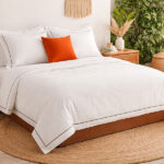 Rey's Fine Linen - Egyptian Collection - Oxford Satin Stitch Duvet Cover Set