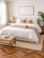 Rey's Fine Linen - Premium Collection - Satin Stitch Duvet Cover Set - Image 92