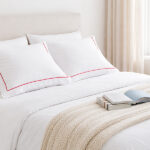 Rey's Fine Linen - Egyptian Collection - Oxford Satin Stitch Pillow Cover Set