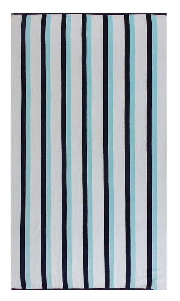 0700D243_Beach_Towel_Stripes_Turquoise_93x173cms_0.712gms Beach Towel 0700 - Design 243 - 093x173cms - 712GMS - Stripes Sky Blue - Image 1