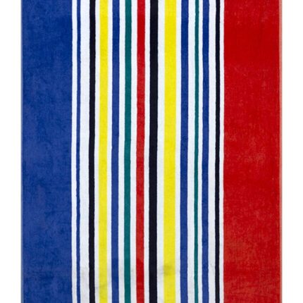 Beach Towel 0700 - Design 267 - 100x190cms - 660GMS - Stripes Racing Red