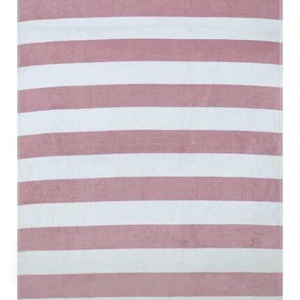 Beach Towel 0700 - Design 334 - 094x176cms - 675GMS - Wide Stripe Dusty Pink
