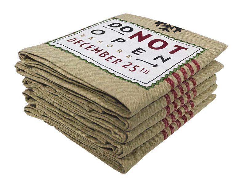 KT-Design 2796_46x67cms_0.315Gms Bunty's Kitchen Towel - Design 2796 - 046x067cms - (05 Pc Pack) - Do Not Open Before December 25th - Image 1