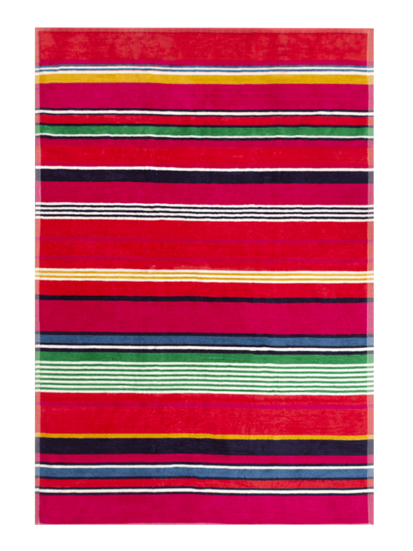 0700D223_89x170cms_0.700gms_Wide Stripes_Racing Red Beach Towel 0700 - Design 220 - 092x174cms - 750GMS - Image 1