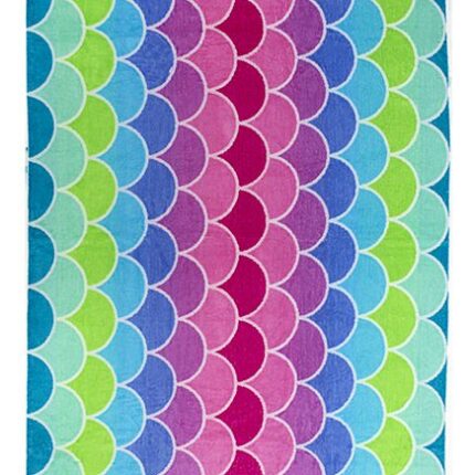 Beach Towel 0800 - Design 021 - 100x180cms - Waves - Fucshia Purple