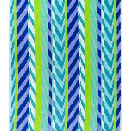Beach Towel 0800 - Design 094 - 100x180cms - Waves - Jasmine Green