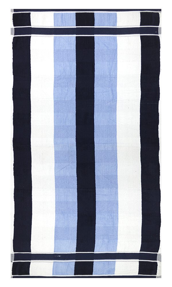 0800D103_Beach_Towel_Stripes_Estate_Blue_84x180cm_0.785gms Beach Towel 0800 - Design 103 - 100x180cms - Jumping Steps - Estate Blue - Image 1