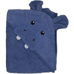 Bunty's Baby Hooded Towel - Design 013 - 090x090cms - 380GSM - 01 Pc Pack - Hippo - Faded Denim