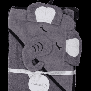 Bunty's Baby Hooded Towel - Design 014 - 090x090cms - 380GSM - 01 Pc Pack - Elephant - Castlerock