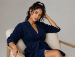 Bathrobe - Terry - Shawl Collar - Checkered Estate Blue