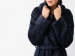 Bathrobe - Velour - Shawl Collar - Estate Blue - Image 4