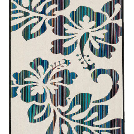 Beach Towel 0700 - Design 397 - 090x180cms - Stripes - Flowers - 730GRAMS