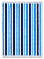 Beach Towel 0700 - Design 400 - 090x180cms - Stripes - Fringe - 740GRAMS