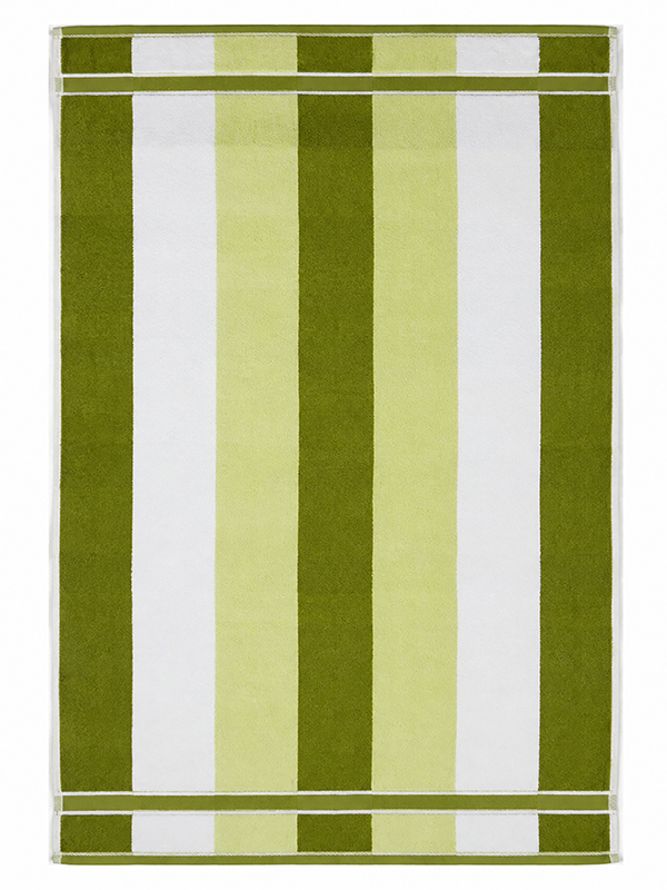 0800D103_Beach_Towel_Stripes_Green_84x180cm_785gms Beach Towel 0800 - Design 103 - 100x180cms - Jumping Steps Green - Image 1