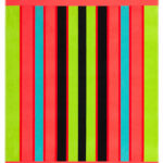 Beach Towel 0800 - Design 124 - 091x190cms - Stripes Fringe - 722GRAMS